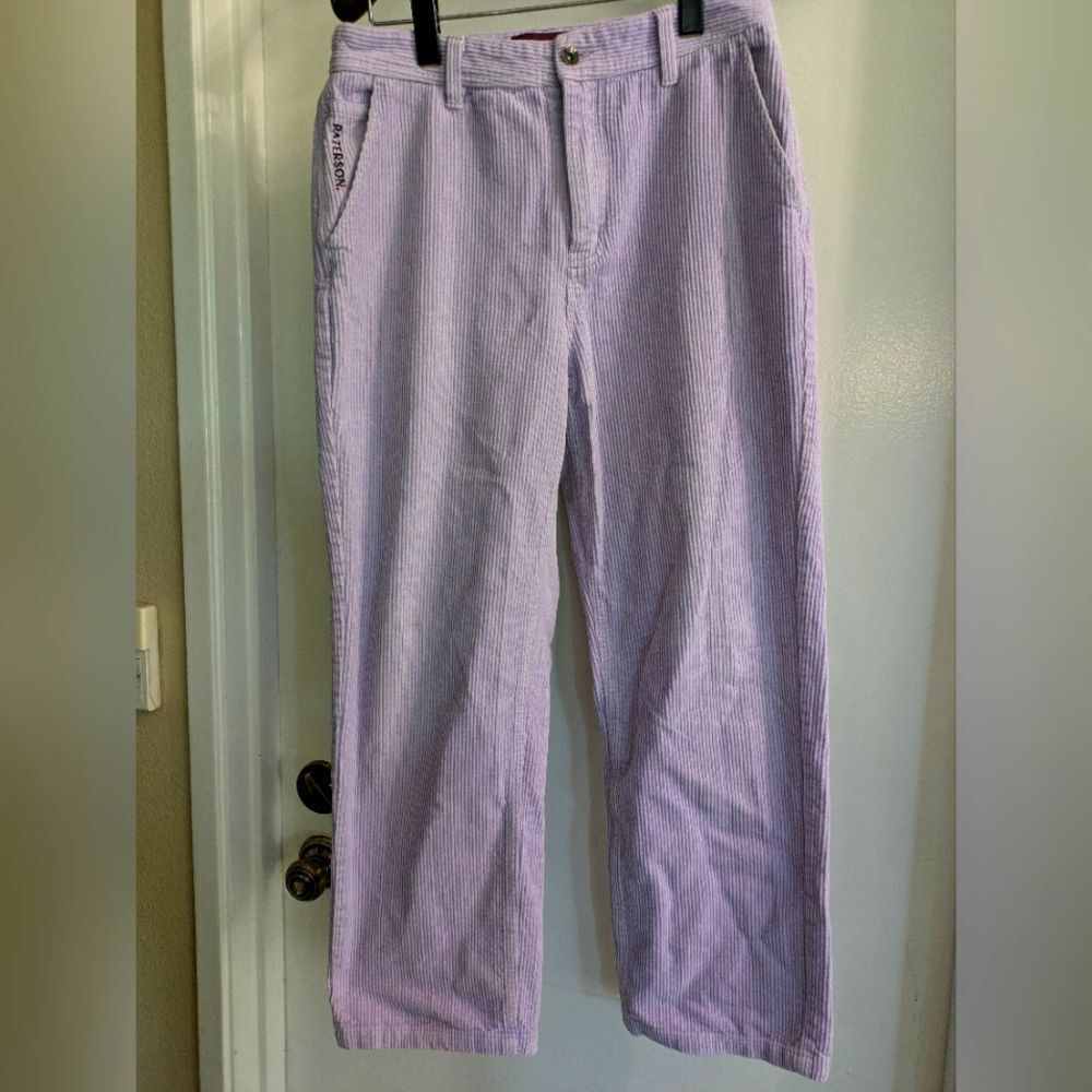 Paterson Wide Leg Lavender Corduroy Skate Pants (Size 30)